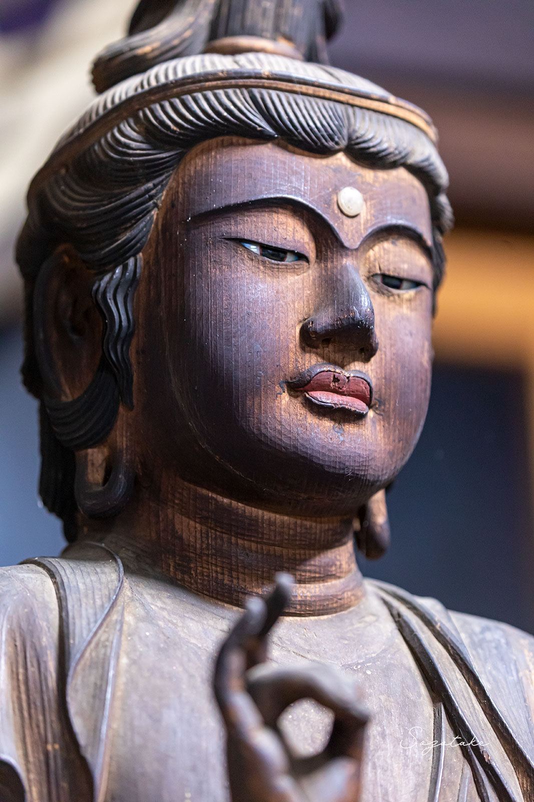 月光菩薩像　表情